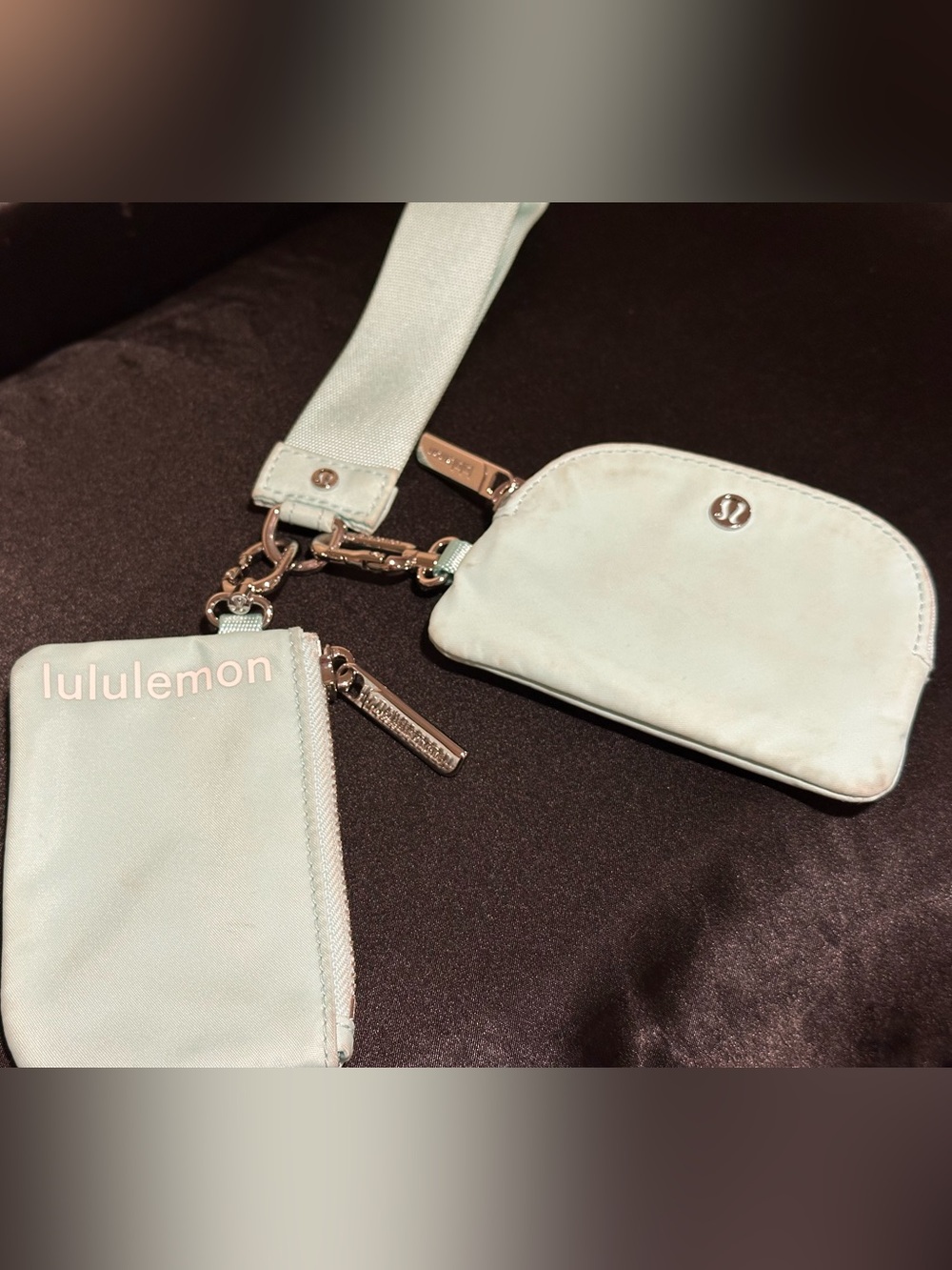 lululemon athletica Mint Green Double Pouch Crossbody